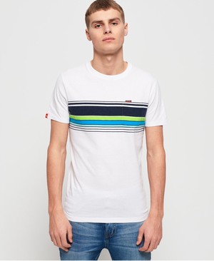 Superdry Cali Chest Band Pocket Férfi Pólók Fehér | KGSLH4580